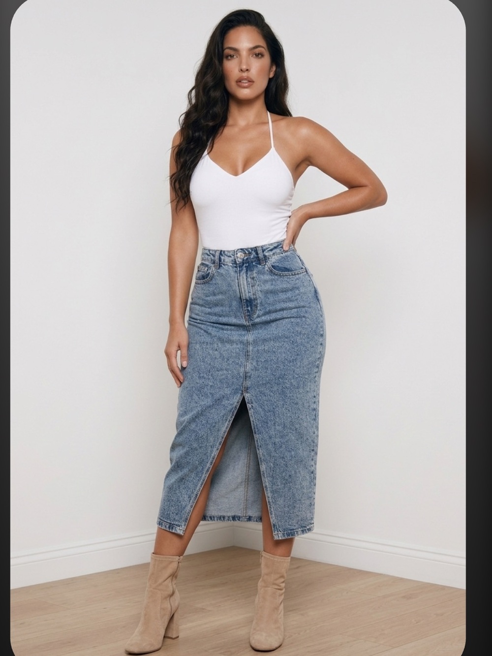 ASOS denim skirt